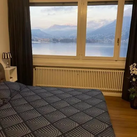 Alloggio Con Favolosa Vista Lago Lugano Paradiso Exterior photo