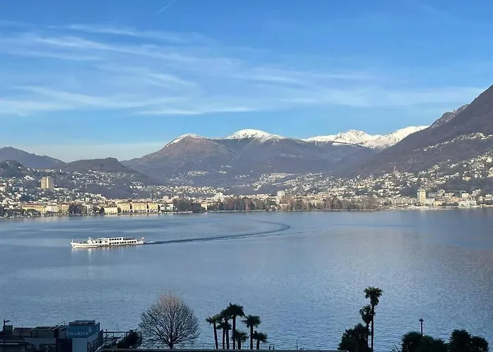 Alloggio Con Favolosa Vista Lago Lugano Paradiso